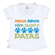 Camiseta Adulto - Meus filhos têm 4 patas