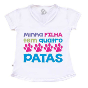 Camiseta Adulto - Minha filha tem 4 patas