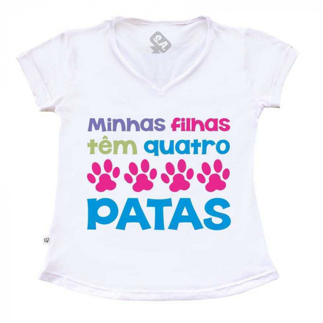 Camiseta Adulto - Minhas filhas têm 4 patas