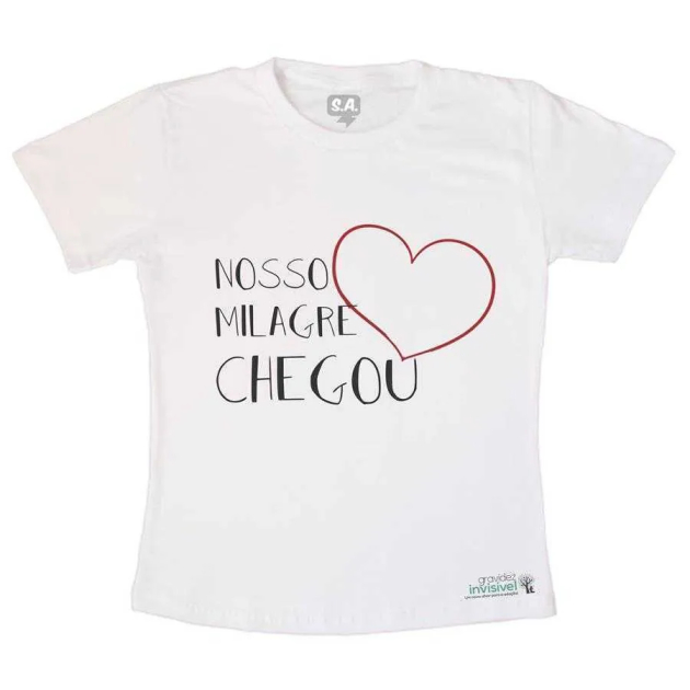 Camiseta Adulto Nosso Milagre Chegou