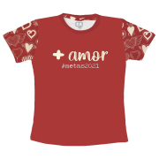 Camiseta Adulto Temática De Ano Novo -  Mais Amor