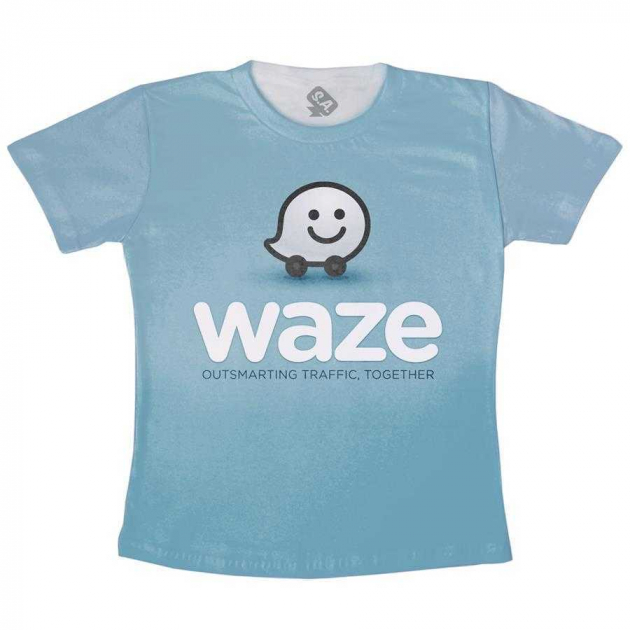 Camiseta Adulto Waze
