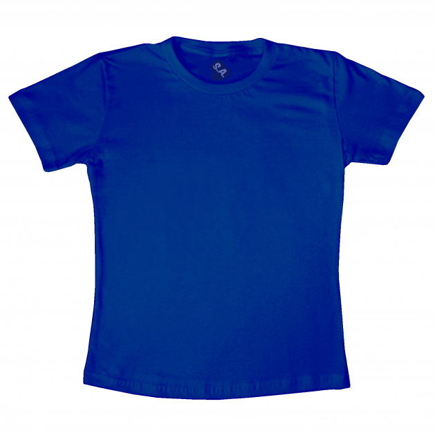 Camiseta Azul Adulto - 100% algodão