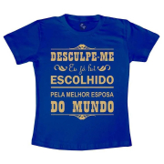 Camiseta Azul Melhor Esposa