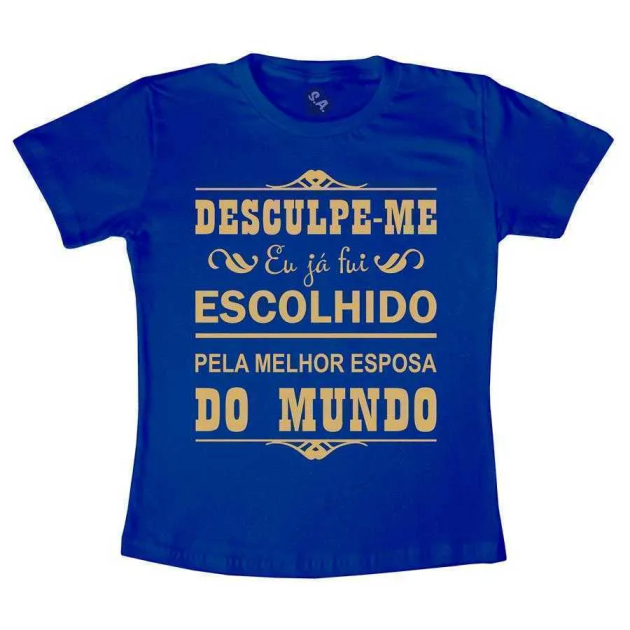Camiseta Azul Melhor Esposa
