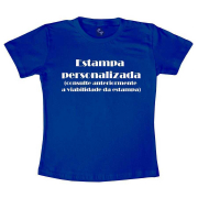 Camiseta Azul Personalizada Adulto Tradicional