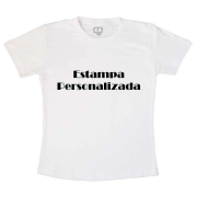 Camiseta Branca de Algodão Personalizada Adulto