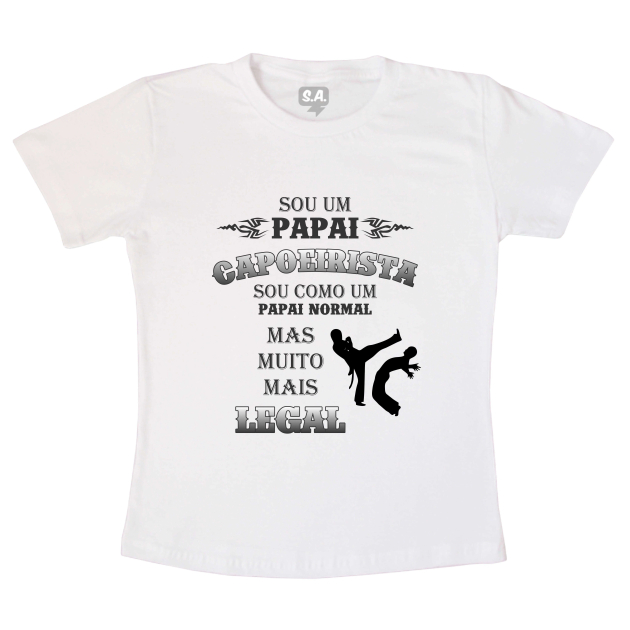 Camiseta Branca - Pai Capoeirista 