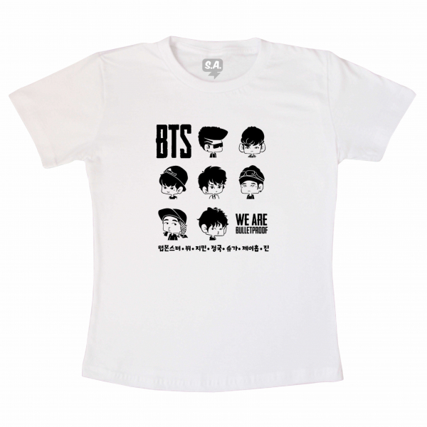 Camiseta Bts Feminina Blusa Personalizada 3 Branca - branco - M em Promoção  na Americanas