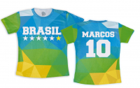 Camiseta Copa Colorida Com Estrelas