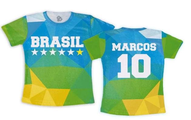 Camiseta Copa Colorida Com Estrelas