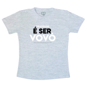 Camiseta Dia Dos Avós Cinza - Felicidade É