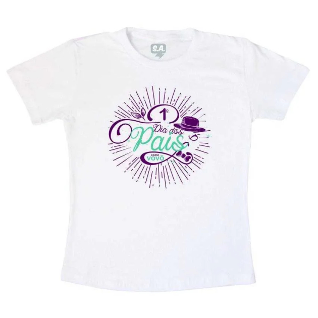 Camiseta Dia dos pais -  primeiro dia dos pais como vovô-roxo