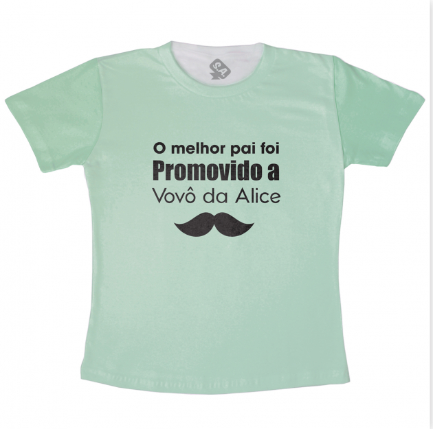 Camiseta Dia dos pais - Promovido a vovô com Nome