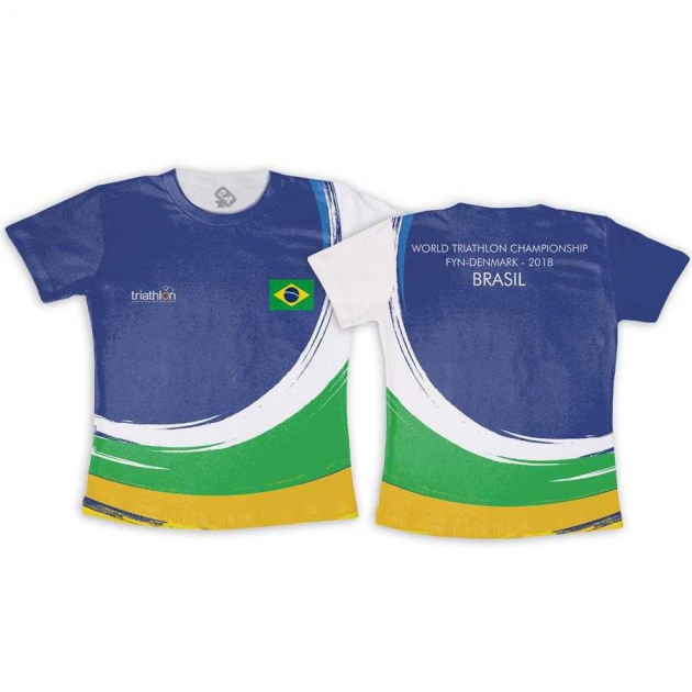 Camiseta  Dry Fit Personalizada para Empresas Brasil Copa 2022