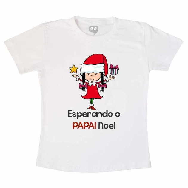 Camisetinha Esperando o Papai Noel