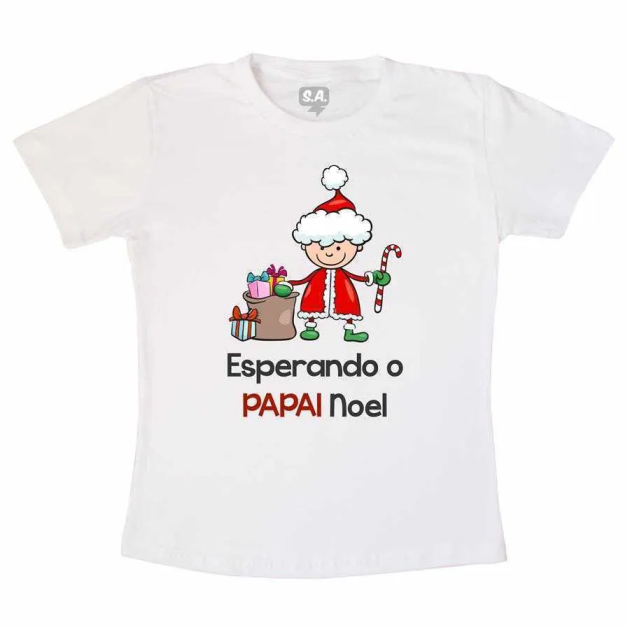 Camisetinha Esperando o Papai Noel