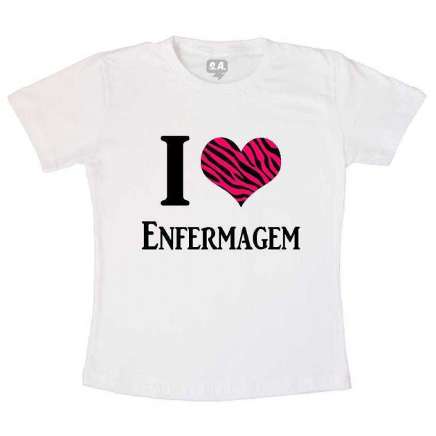 Camiseta Eu Amo Enfermagem