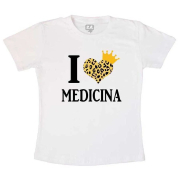 Camiseta Eu Amo Medicina