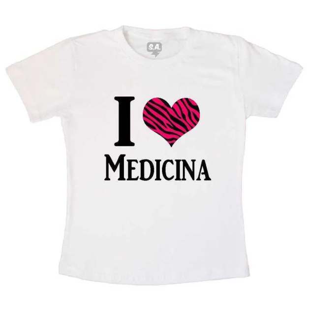 Camiseta Eu Amo Medicina