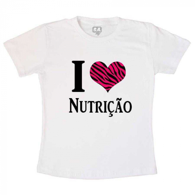 Camiseta Eu Amo Nutrição