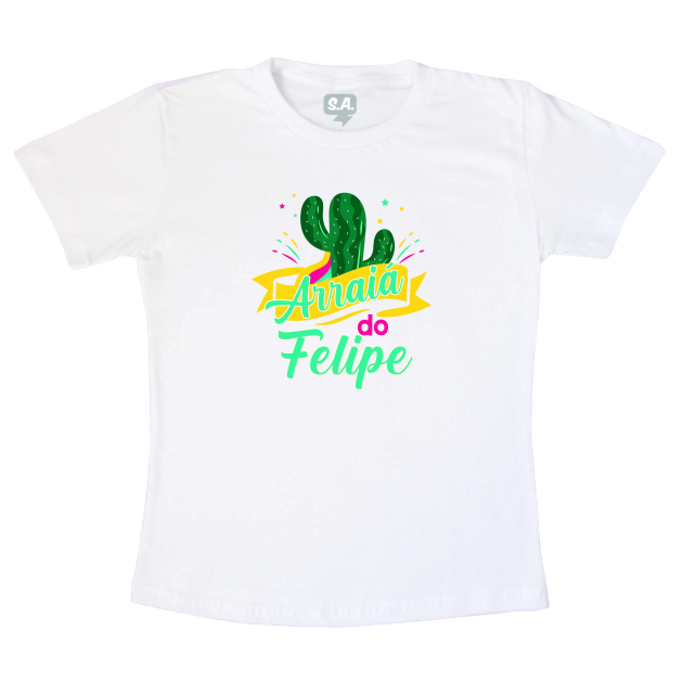 Camiseta festa Junina- Arraiá Com Nome