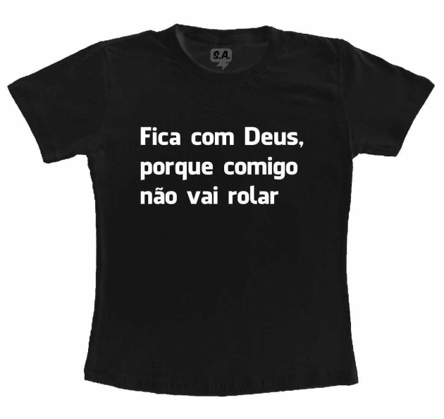 Camiseta Fica com Deus 