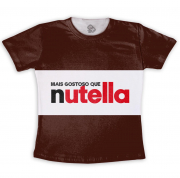 Camiseta Adulta Gosto Mais Que  Nutella