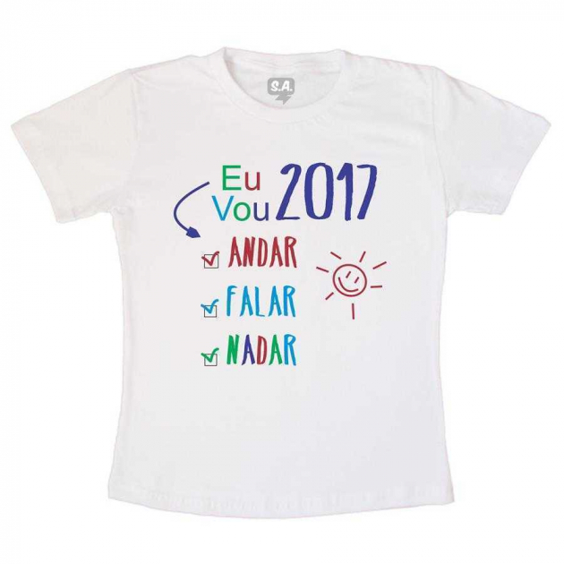 Camiseta Infantil Ano novo