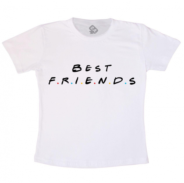 Camiseta Infantil  Branca Best Friends