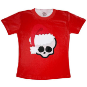 Camiseta Infantil Caveira Natal
