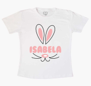 Camiseta Infantil Coelhinha Com Nome