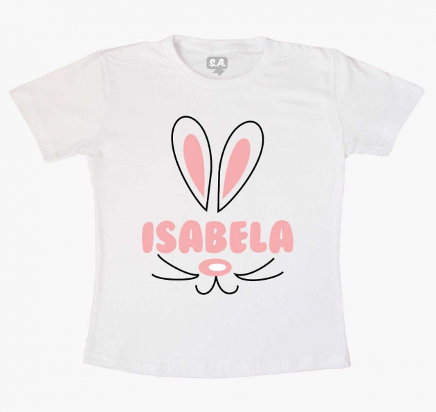 Camiseta Infantil Coelhinha Com Nome
