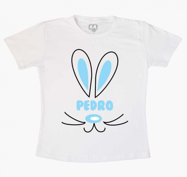 Camiseta Infantil Coelhinho Com Nome