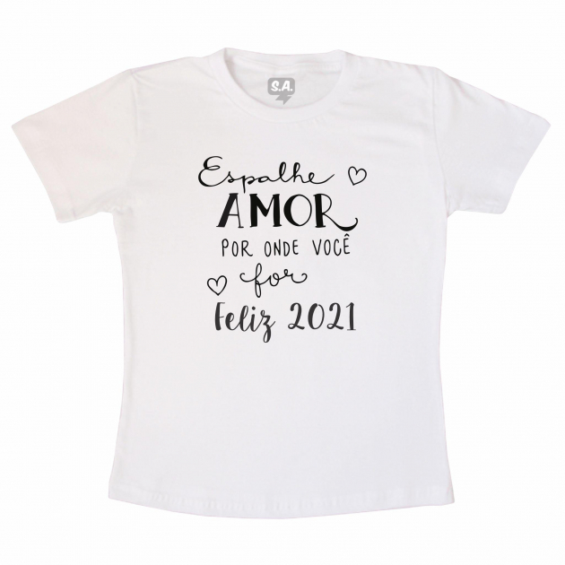 Camiseta Infantil Espalhe Amor Por Onde For 