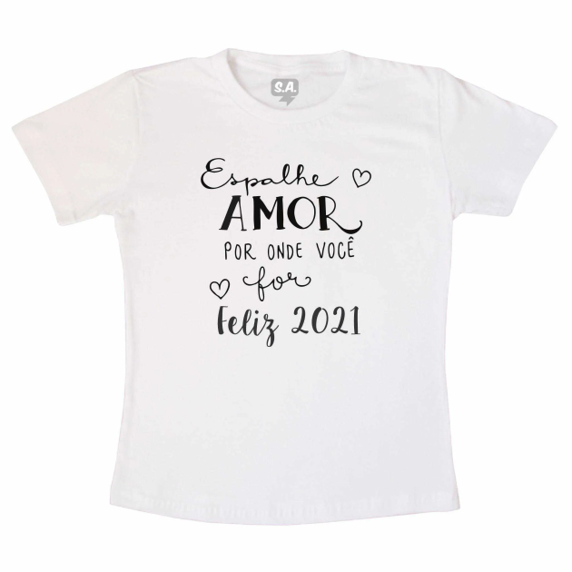 Camiseta Infantil Espalhe Amor Por Onde For 