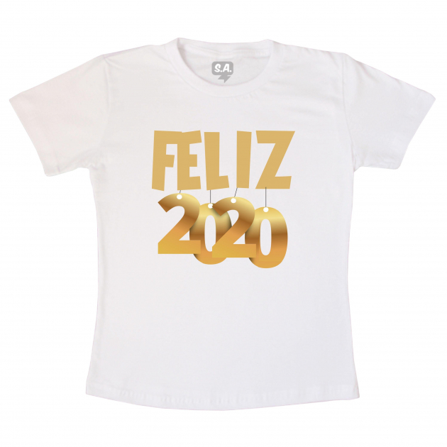 Camiseta Infantil  Feliz 2020