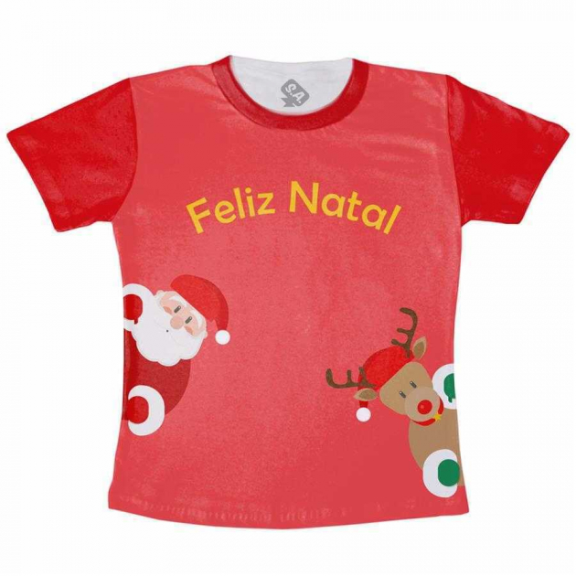 Camiseta Infantil Feliz Natal
