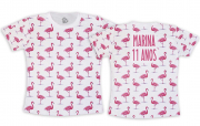Camiseta Infantil - Flamingos 