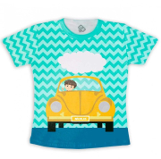 Camiseta Infantil Fusca Amarelo