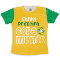 Camiseta Infantil Minha primeira Copa Do Mundo 