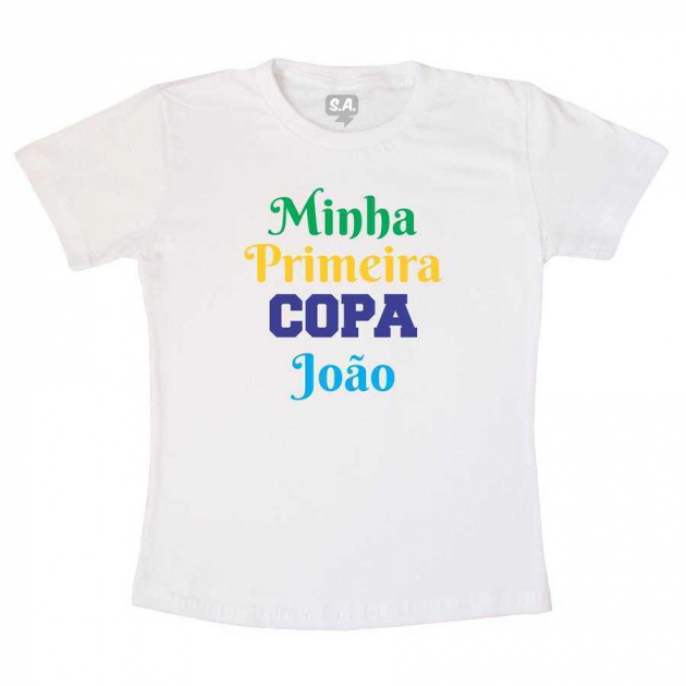 Camiseta Infantil Minha Primeira Copa Menino