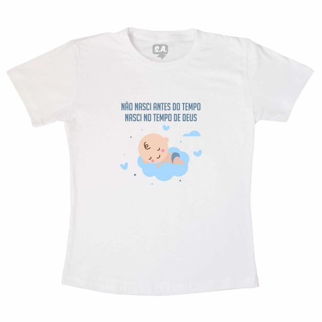 Camiseta Infantil - Nasci No Tempo De Deus 