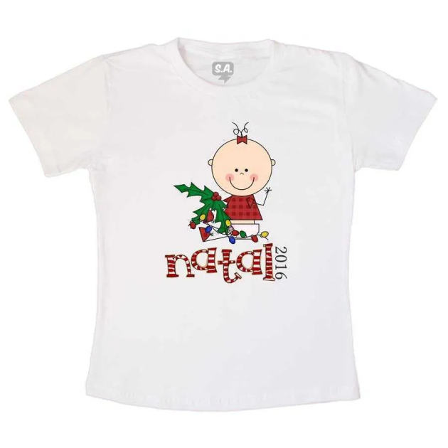 Camiseta Infantil Natal Menina