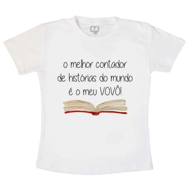 Camiseta Infantil  O Melhor Contador  De Histórias Vovô