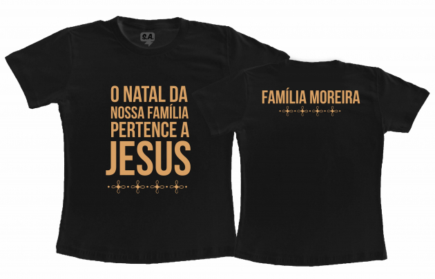 Camiseta Infantil O Natal Dessa Família Pertence A Jesus 