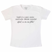 Camiseta Infantil - Pai Mais Sortudo 