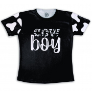 Camiseta Infantil Personalizada Frente e Verso Cow Boy 