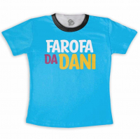 Camiseta Infantil Personalizada Frente e Verso Farofa 