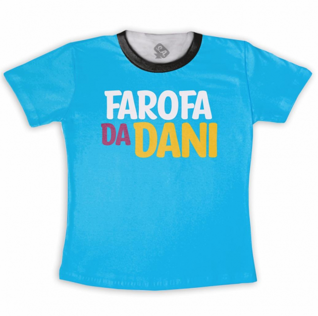 Camiseta Infantil Personalizada Frente e Verso Farofa 